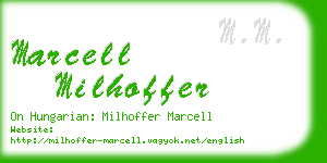 marcell milhoffer business card